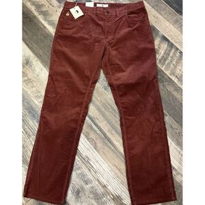 New $108 Duck Head Holston Corduroy‎ 5-Pocket Pants Sable D91019-692 Size 36x32